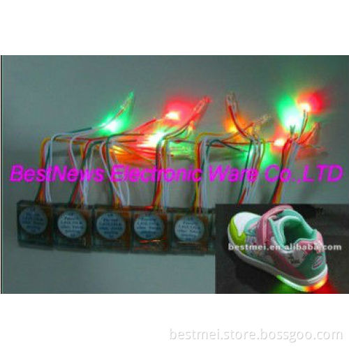 Flashing led light shoes
